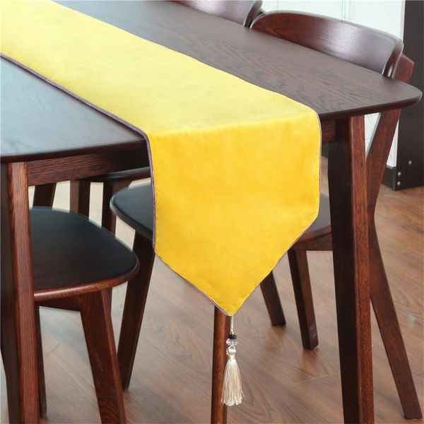 Masa Runner 33 x 180cm Yemek için püsküllü lüks Düğün Partisi Noel Pastası Çiçek Yumuşak Masa Dekorasyonu1322V