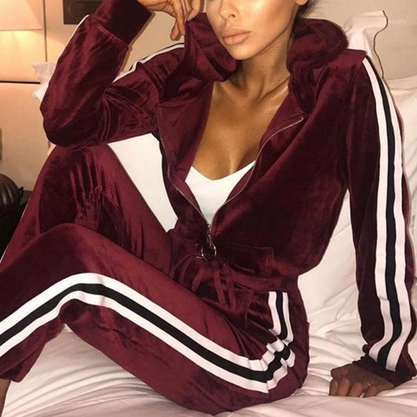 

two piece set women's tracksuits autumn women solid color hooded sweatshirt and pant yoga tracksuit sport suit conjunto feminino1, White;red