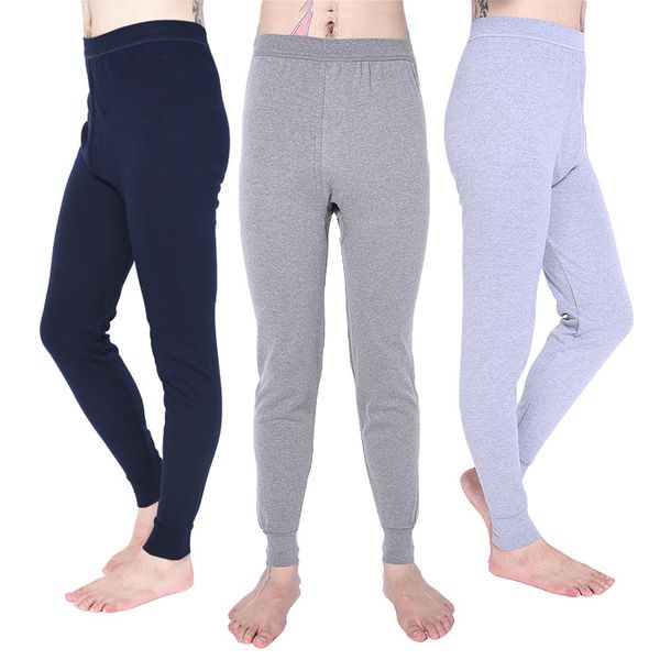 

men's thermal underwear winter warm men cotton tight long johns 4 colors, Black;white