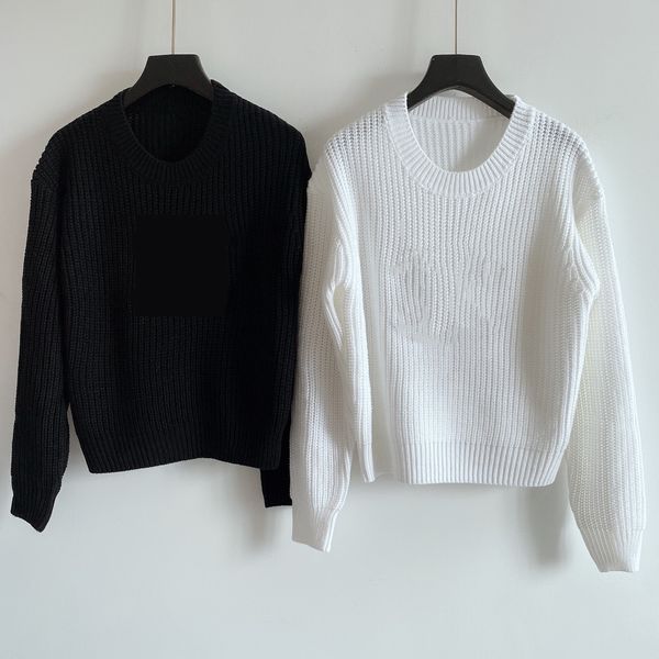 

milan runway sweater 0711-5 designer women sleeves o jacquard sweaters high end women's neck pullovers long sweater 2020 vtihu, Black