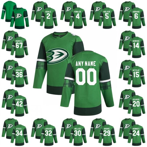 

2020 mighty ducks jersey 67 rickard rakell 2 brendan guhle 37 nick ritchie hockey jerseys the mighty ducks of anaheim mens movie jersey gre, Black