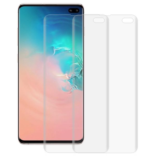 

for galaxy s10 2 pcs 3d curved full cover soft pet film screen protector