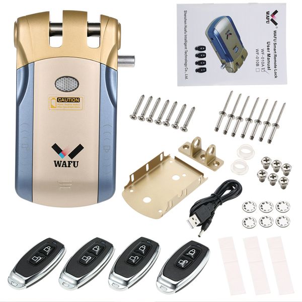 

wafu 010 electronic lock remote control intelligent door lock invisible keyless lock for home safety wf-010