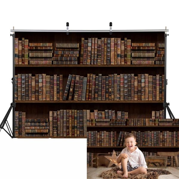 

retro bookshelf children birthday artistic pgraphy backdrop old library bookshelves vintage newborn baby shower pcall