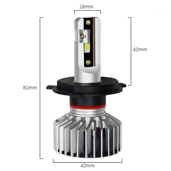 

1set*x5 h4 led headlight bulb 3500lm 42w 6000k led headlight automotive replacement1