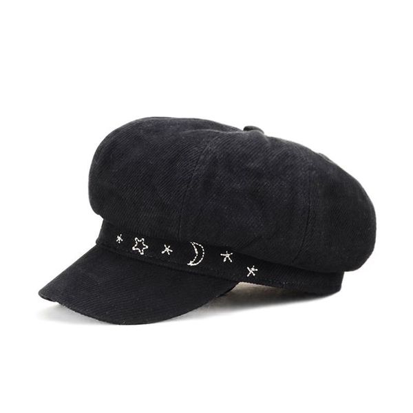 

cokk 2020 новых женщин hat восьмиклинка хлопок восьмиугольная hat star moon pattern мода зимние шапки женщины ретро cap женский кпт jllcax, Blue;gray