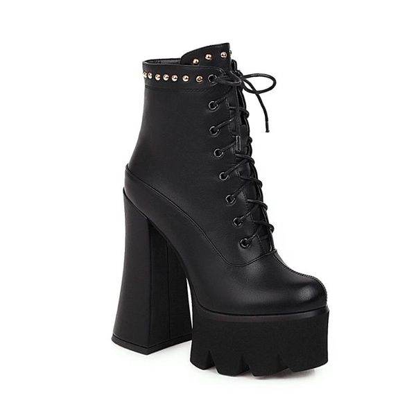 

boots kmeioo 2021 women's super high with overbearing, thick hate female boots, foam bottom light, tied, Black