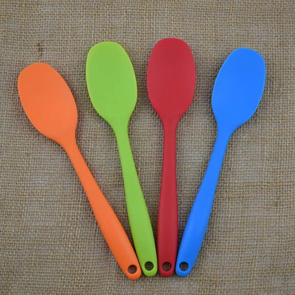

суповая ложка силикона кухня выпекание utencil ложки и совок инструменты для приготовления пищи 21см дом кухня посуда # 25