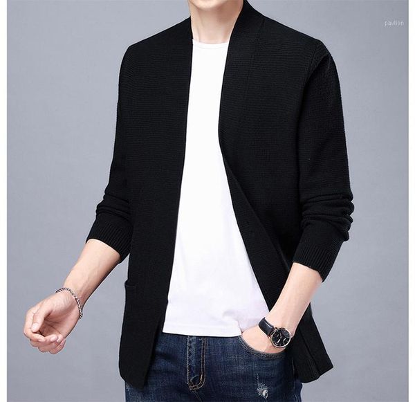 

in the fall and winter of 2021 of charge door-to-door male thin solid color big yards single button1, Black;brown