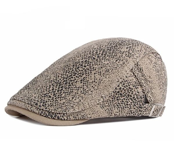 

berets ceqing052 men casual cotton cap sun hat women snake pattern trucker sboy casquette gorras, Blue;gray