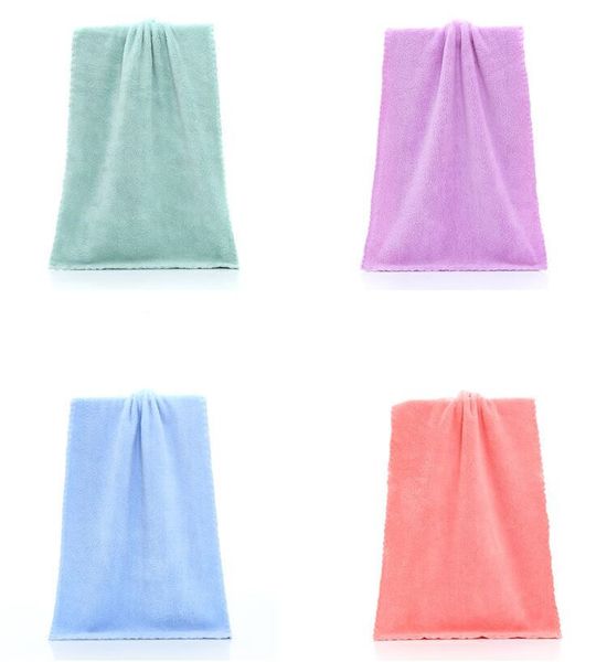 

pure colour face soft coral fleece towel quick dry towels for kids bath super absorbent outdoor portable textiles dhd1389