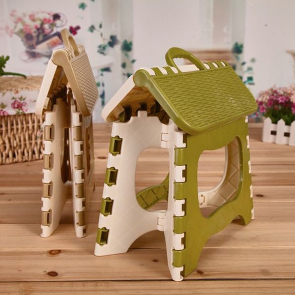 

thicken plastic folding chair children outdoor camping train portable fold chair creative green beige home foldable plastic stool dbc vt0924