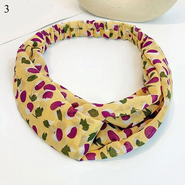 

fashion floral print women headband twist knotted hairbands cross bow chiffon hair band turban korean hair hoop hair accessories q jllysh