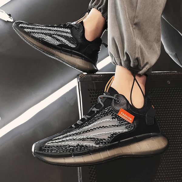

2021 shock absorbing men running shoes tripe white black three colors mens walking shoes trainers zapatos trend fashion chaussures 40-45