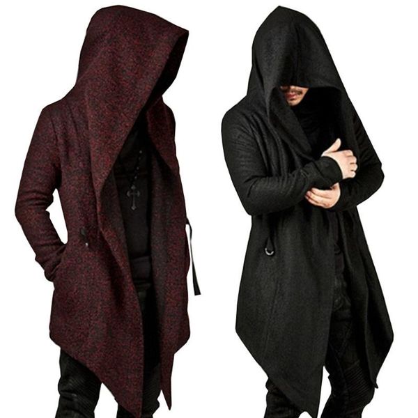 

men's autumn winter casual jackets pocket irregular trench long sleeve outwear long sleeve outwear mens jacket#g30, Black;brown