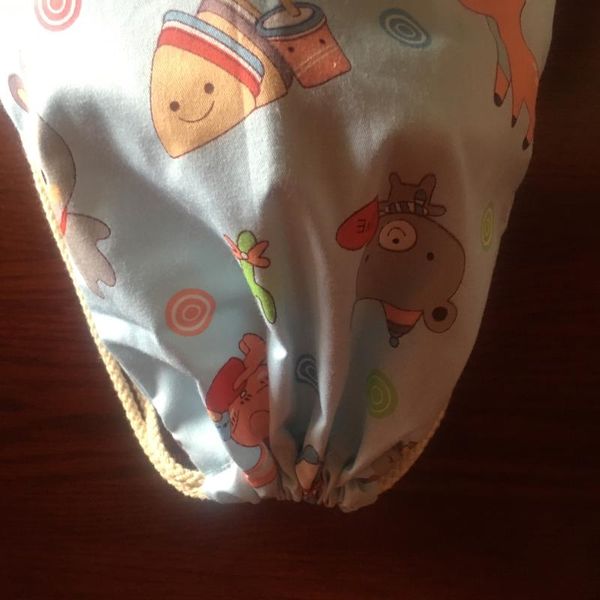 

1pc cotton twill drawstring party gift bag print deer wooden horse cactus yl420e