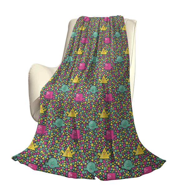 

grunge fun composition with bird characters in different geometric shapesoffice leisure blankets