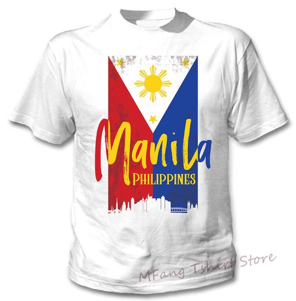 

manila philippines 2 man new cotton white t-shirt men funny print women tee casual o-neck tshirts sport hooded sweatshirt hoodie