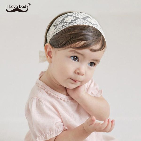 

lovely pincess baby headband for girls solid color lace flower newborn baby hair band gift baby headband hair accessories wmtylb rimmer, Slivery;white