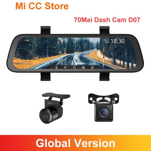

globle version 70mai rearview mirror dash cam 9.35 inch full screen wide 1080p auto 130fov 70mai car recorder stream media dvr