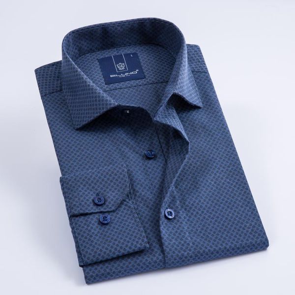 

eluno fashion polka dot casual men long sleeve shirt fashion design formal fabric soft comfortable men dress slim fit big size1, White;black