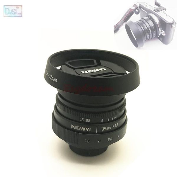 

35mm f1.6 manual lens + c mount adapter + macro rings kit for fujifilm fx olympus m43 sony e mount nikon 1 pentax q camera1