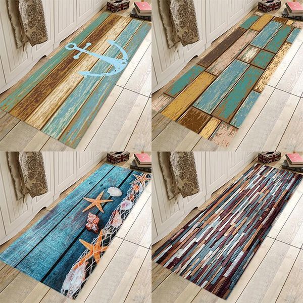 

anchor wood grain kitchen floor rug door floor mat non-slip rug for living room hallway bedroom bathroom mat carpet1
