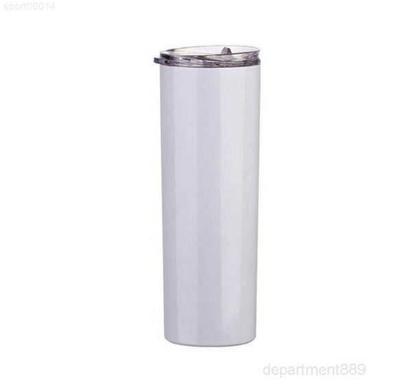 

20oz skinny tumblers sublimation blanks tumbler stainless steel coffee mugs beer classic cup with lid straws sea shipping owc3518