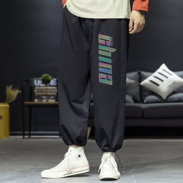 

ntmxs lianxu одежда 2020 новых свободные брюки леггинсов печати цветастой красивой крупной полудлинные мужской плотно pantssize спортивная п, Blue