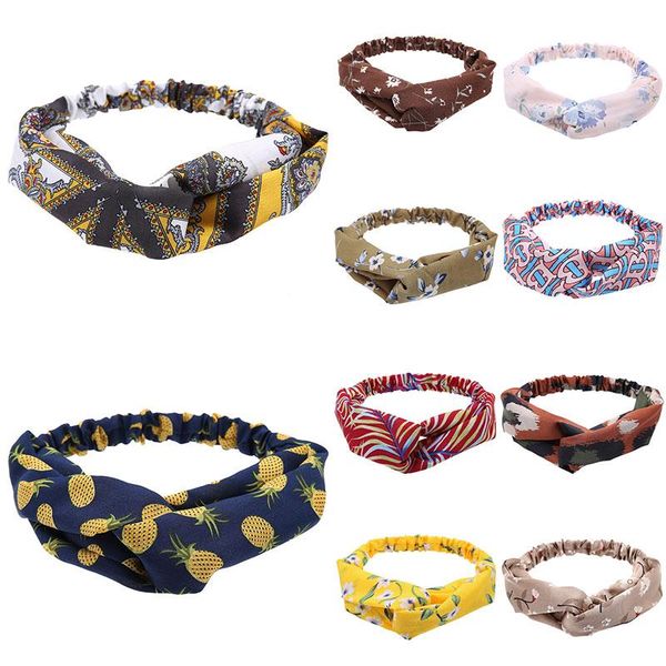 

headband women hair accessories turban floral printed twist cross hairband girls flower bohemian knot hair band hair accessories q bbybts