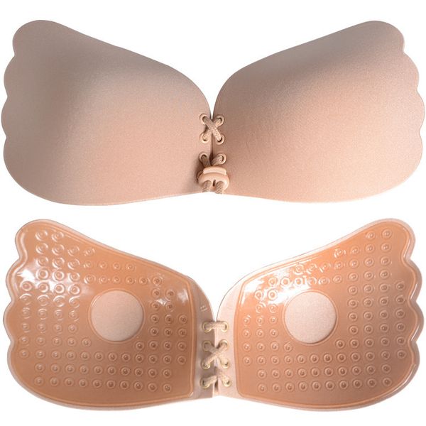 

self adhesive strapless bra butterfly shaped bras e push up strapless self adhesive stick on invisible bra, Red;black