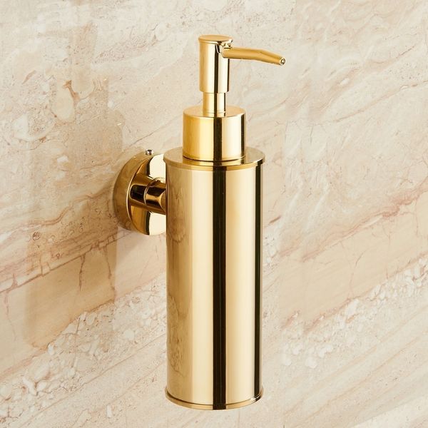 Dispensador de sabão de aço inoxidável Hand Liquid Soap Dispenser Squeeze Hotel Cozinha Cozinha Rodada Design Y200407