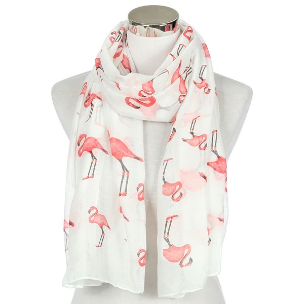 

foxmother new fashion white flamingo scarfs for womens y201007, Blue;gray
