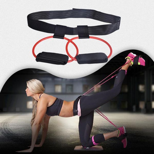 

resistance bands fitness with adjustable waist belt pedal exerciser elastic for bulegs muscle training workout1