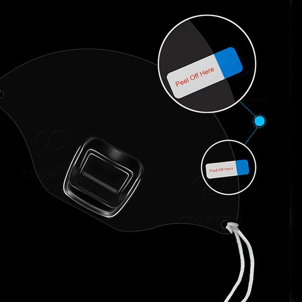 

protec маска для лица прозрачный plasitc clear mask женщины мужчины haze masker masque maseczka maseczki регулируемый бандаж jllpsj nana_hom, Black