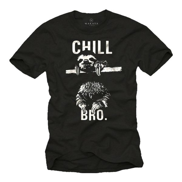 

cool nerd men's with chill bro sloth men sayings men 2020 fashion printed pure cotton cosplay hoodie designers t shirts sweatshirt