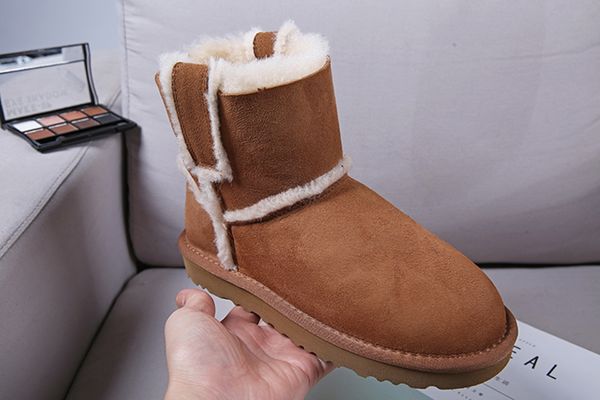

women winter snow boots lightweight fur ankle comfortable short bootie thick plush keep warm sneakers ladies flock platform cotton shoes, Black