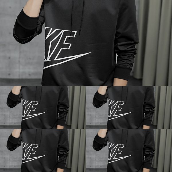 

2020 new autumn sweater men's fashion coat hoodie hooded men's coat spring and autumn leisure youth boys pullover hoodie jza3c, Black