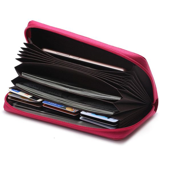 

baellerry genuine women long wallet leather red female purse phone clutch ladies wallets and purses walet card holder, Red;black