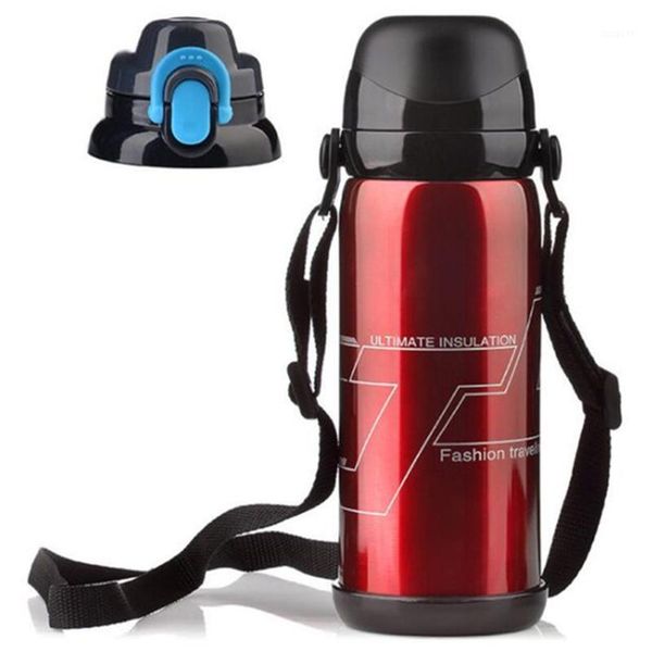 

800ml stainless steel bottle vacuum flask red1