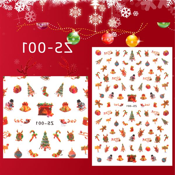 

christmas snowflake sticker 3d waterproof with adhesive santa stickers nail art accessories