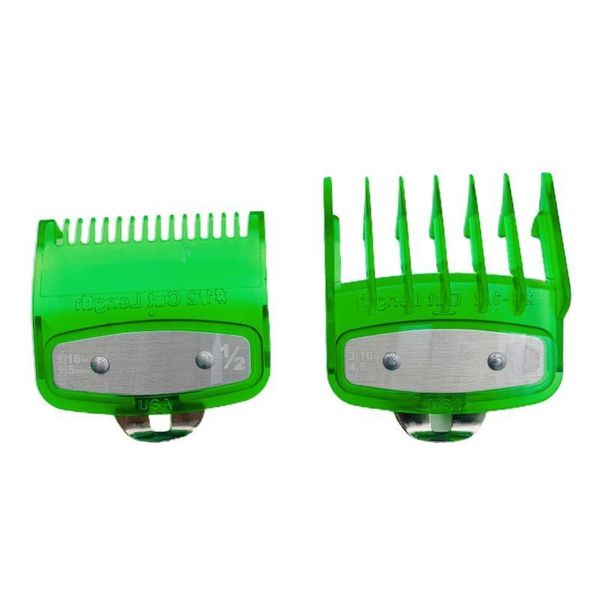 

2pcs barber shop styling guide comb hair trimmer clipper oil head limit comb 2pc jllxqy, Silver