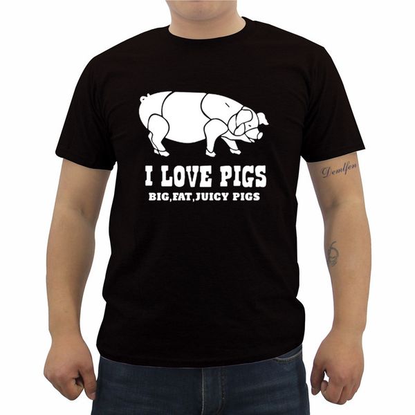 

new fashion summer farm animal i love pigs print t-shirt men funny o-neck short-sleeve t shirts for men sport hooded sweatshirt hoodie