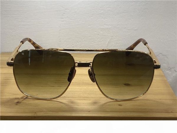 

vintage pilot sunglasses metal gold green gradient len sun shades occhiali da sole men sunglasses new with box, White;black