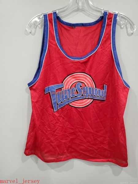 Benutzerdefinierte Vintage 1996 Space Jam Tune Squad Basketball Red Jersey Bugs XS-6XL MENS Throwbacks Trikots