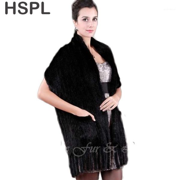 

scarves cds070 2021 black fur shawl,knitted genuine mink wedding shawl women wrap cape winter knitted scarf1, Blue;gray