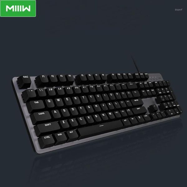 

miiiw 600k mechanical keyboard gaming keyboard backlit 104key kailh red switch usb wired mouse set1
