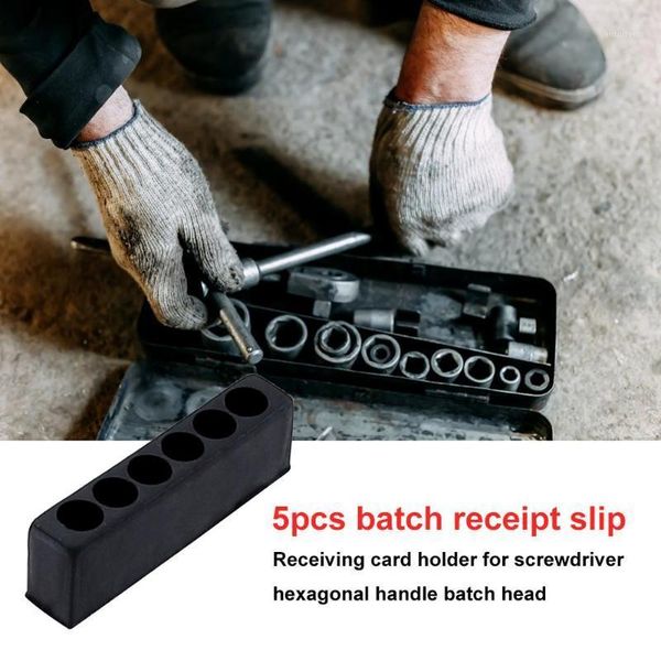 

5pcs multi holes hex shank bit holder screwdriver plastic head storage case1