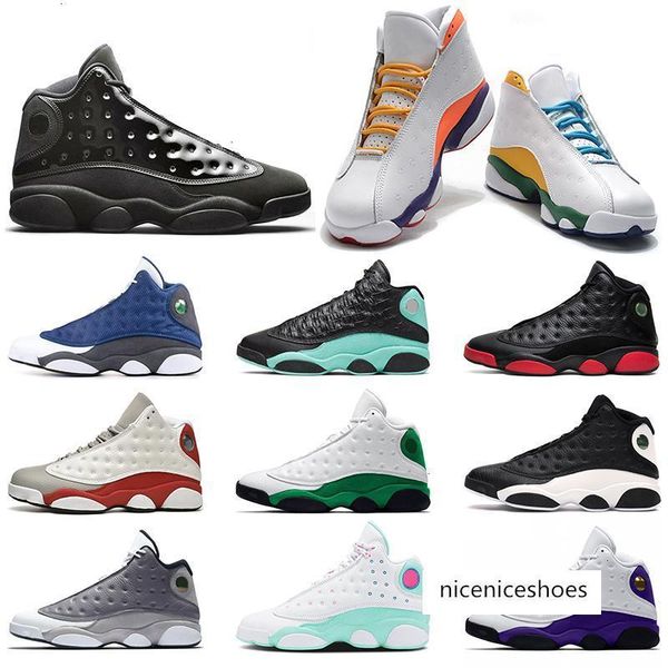 

13s jumpman men basketball 13 shoes flint reverse he got game island green playground mens womens trainers sports sneakers size 36-47, Black