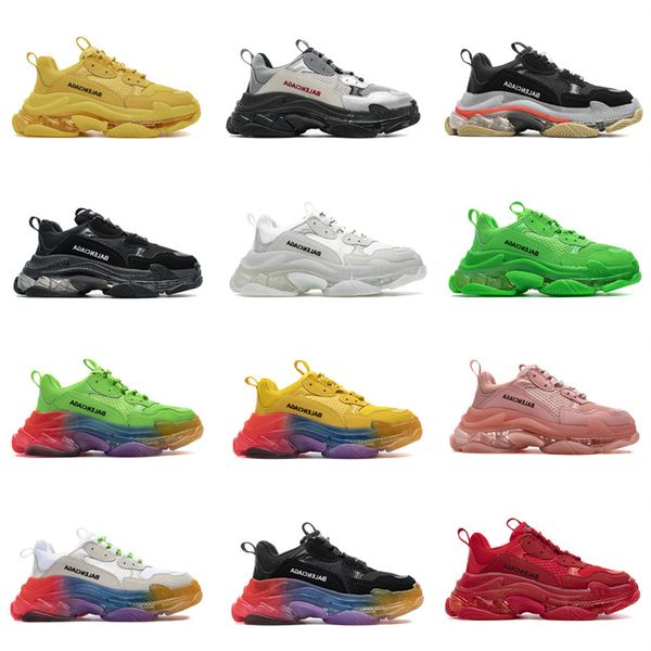 

fashion casual sneakers platform 17 fw triple-s clear dad for men's women black sports luxury designer triples 3.0 vintage shoes